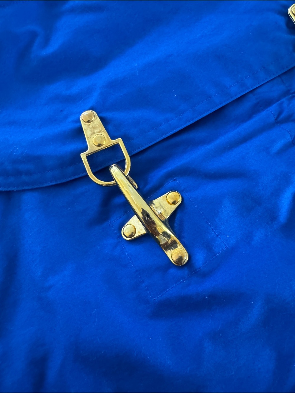 Vintage 90s Ralph Lauren Yacht Club RLYC Fireman Clasp Jacket Blue White size L - Picture 6 of 10